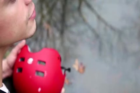 Jake Bass and hairy pornstar Dean Monroe ass fucking outdoors