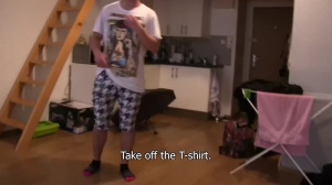 A lad follows stunning orders to earn money