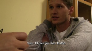 young guy with many debts sell his ass for cash