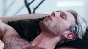 NoirMale: Black hair Jacob Peterson blowjob cum masturbation