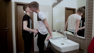 Twink Teaming Up for a Closed-Café Cuckolding