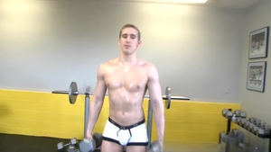 Mason Wyler: Wanking It Out After His Weightlifting Session